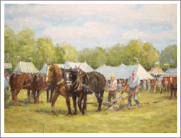 "At The Ploughing Match"   Oil 16" x20"  