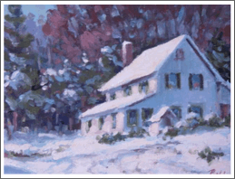 "January at the Cottage"Oil: 10" x 12"