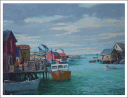 "Peggys Cove" Nova Scotia.Oil  20" x 24" Private collection