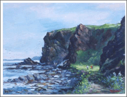 "Signal Hill" Oil 16"x20 "    Painted On Location At Onion Cove, NFL.